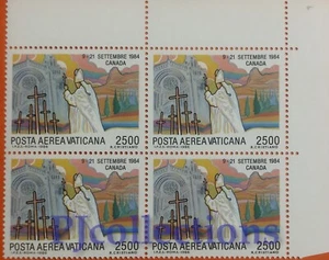 3516-VATICANO 1986 POSTA AEREA I VIAGGI DI G. PAOLO II FULL BLOCK 4 STAMPS MNH - Imagen 1 de 1