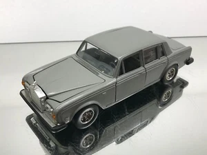BBURAGO 0134 ROLLS ROYCE SILVER SHADOW II -GREY METALLIC 1:24- GOOD - B7 - Picture 1 of 7