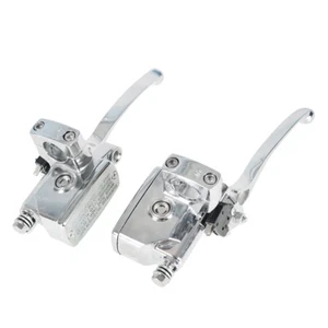 Left & Right 1"25mm Handlebar Hydraulic Brake Clutch Master Cylinder Motorcycle - Picture 1 of 12