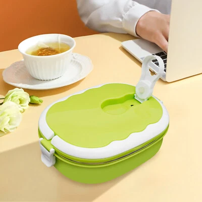 7.87*2.91in Lunch Box Food Container Portable Bento Box W/ foldable handles 0.9L - Image 1 of 4