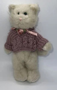 Boyds Bears Plush Cat Chaucer Jointed with Pink Sweater Stuffed Animal - Imagen 1 de 5