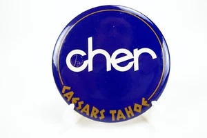 De colección Cher Caesars Tahoe Nevada 3 pulgadas Pinback botón púrpura - Imagen 1 de 3