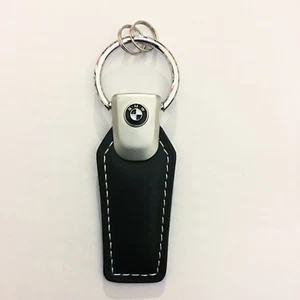 🌟BMW🌟GENUINE METAL 3D CHROME KEYRING KEYCHAIN FOB LEATHER - Picture 1 of 1