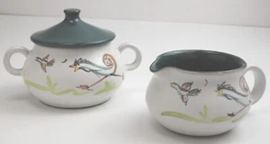 Denby England FLAIR Rooster Cream and Sugar Set - Picture 1 of 5