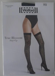 Cool, Due To Nip: Wolford True Blossom Stay Up! Size XS! Black ! Very Sexy - Picture 1 of 3