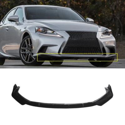 For 2014-2016 LEXUS IS250 IS350 IS300 IS200t F-SPORT BLACK Front Bumper Lip - Image 1 of 4
