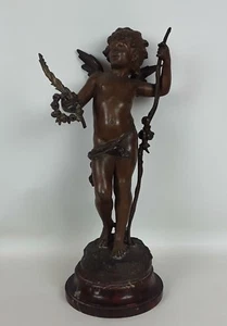 CUPID. CALAMIN. AUGUSTE MOREAU. CIRCA ENDE XIX. JAHRHUNDERT. - Bild 1 von 1