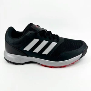 Adidas Tech Response SL Black Silver Red Mens Spikeless Golf Shoes EG5313 - Picture 1 of 6