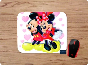 MICKEY MINNIE HEARTS LOVE CUSTOM PC MOUSE PAD DESK MAT HOME OFFICE GIFT - Picture 1 of 1