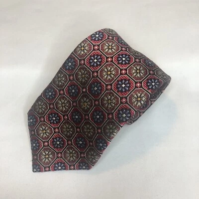JZ RICHARDS галстук красный с цветами геометрический все шелк сделано в США галстук - Изображение 1 из 4