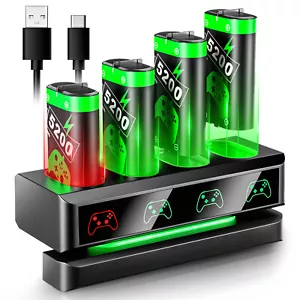 4*5200 mWh Rechargeable Battery for Xbox One/Series X/S/Elite Controller - Picture 1 of 7