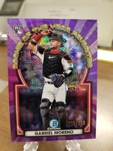 Bowman Purple Mojo 2023/250 Novato del Año Favoritos ROYF-11 Gabriel Moreno - Imagen 1 de 2