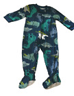 Carters Just One You Infant Boys Footed Pjs Pajamas Dinosaur Blue Size 18 Months