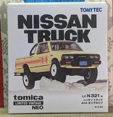 TOMICA LV-N321a NISSAN TRUCK 4X4 KING CAB 1:64 SCALE LIMITED VINTAGE NEO SERIES - Image 1 of 4