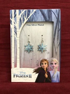 Disney Frozen Elsa Anna fein versilberte Ohrhänger Schneeflocke Ohrringe - Bild 1 von 9