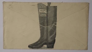 1888 Portland Oregon to Prineville THE BOSS Illustrated Boot Akins Selling Cover - Picture 1 of 2
