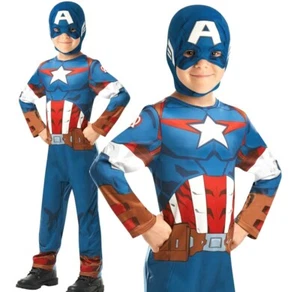 Niños VENGADORES Infinity War CAPITÁN AMÉRICA Elegante Libro de vestir Día Niños Disfraces - Imagen 1 de 2