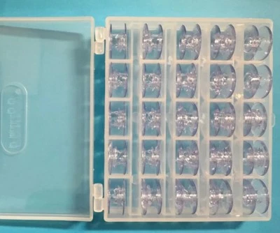 MARKENLOS 25 Nähmaschinen Spulen für PFAFF - Expression, Creative, performance inkl. Box