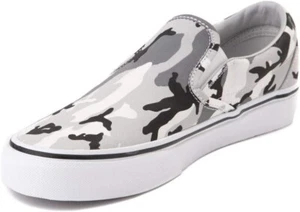 Vans Classic Slip On Camo Grey/True White Kids 5 (Womens 6.5) NIB - Picture 1 of 5
