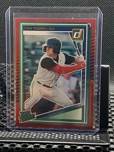 Cole Young 2025 Donruss Rated Prospect Red #202/250 - Mariners - Picture 1 of 2