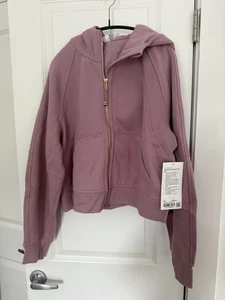 NWT Lululemon Scuba Oversized Full-Zip Hoodie Size M/L Pink Haze/Rose Gold - Picture 1 of 6