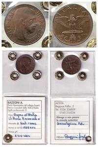 REGNO D'ITALIA 5 centesimi 1939 FDC Vittorio Emanuele III PERIZIATA - Foto 1 di 4