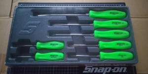 Snap-on SDDX70AG 7pc Green Hard Grip Combination Screwdriver Set [Unused#2] - Bild 1 von 6