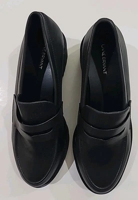 Zapatos Lane Bryant para mujer 12 W negro Penny Mocasín Plataforma Grueso Sin cordones Foto 1 de 4