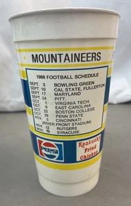 Vintage 1988 West Virginia University WVU Football KFC Plastic Cup - Picture 1 of 5