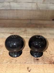Fiesta Black Salt & Pepper Shakers Fiestaware - Picture 1 of 3