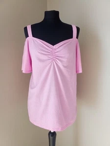 Papaya Womens Top Straps Of The Shoulder Pink Summer Blouse Size 12 NWT - Picture 1 of 11