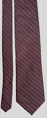 Calvin Klein 100% seda rayas púrpura oscuro Foto 1 de 3