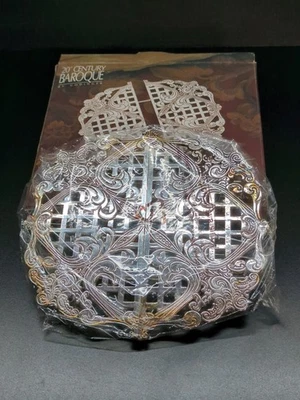 Godinger Silver Plate Expandable Trivet Baroque Ornate IN BOX 1993 SEE PICS  - Image 1 of 4