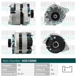 HOFFER Lichtmaschine Generator Lima H5515090 für PEUGEOT 405 1 15B Break 15E 205 - Bild 1 von 6