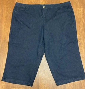 Cj Banks Dark Wash Stretch Denim Capri Women’s Plus Size 28w - Picture 1 of 3