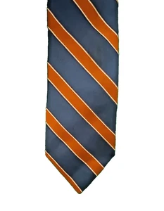Rare Vintage Tommy Hilfiger Made By Hand Blue Red Gold 100% Silk Men's Neck Tie - Picture 1 of 3