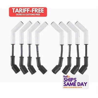 Accel ACL9070C Black 8 mm Spark Plug Wire Kit fits V8 Performance Racing Parts - Image 1 of 4