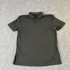 Lululemon Polo Shirt Mens Medium Black Athletic Performance Golf Stretch - Picture 1 of 10