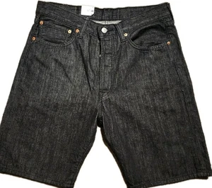 NWT LEVI'S 501 Original Fit Black Men's Button Fly Jean Shorts 33W 9L - Picture 1 of 10