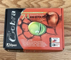 AOpen Cobra AW870LP 7.1 Channels 24-bit 96KHz PCI Interface Sound Card - Afbeelding 1 van 4