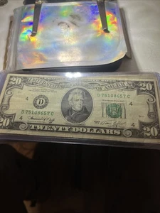 Vintage 1974 Twenty Dollar $20 Bill Federal Reserve Crisp Unc - Picture 1 of 1