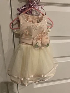 Baby Girl Dress 3-6 Month Rare Editions Pink White - Picture 1 of 4