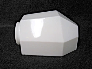 VINTAGE MILK GLASS BATHROOM OR DESK LAMP SHADE 2 1/4" FITTER - Picture 1 of 11