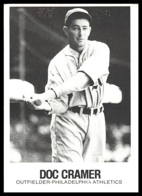 1977-84 Galasso Glossy Greats #71 Doc Cramer Philadelphia Athletics - Image 1 of 2