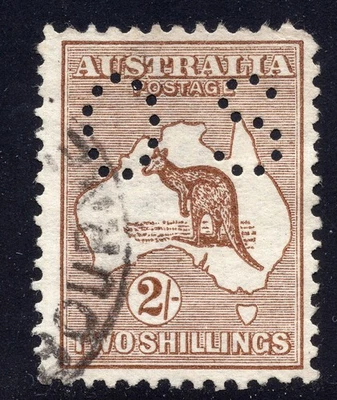 Australia #OB11 2s Canguro y Mapa Oficial Usado Scott CV $150.00 Foto 1 de 2