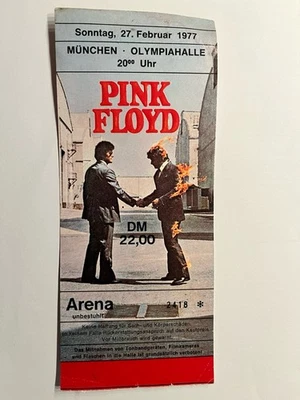 Alte Konzertkarte Ticket  Pink Floyd 1977 München Olympiahalle - Image 1 of 2
