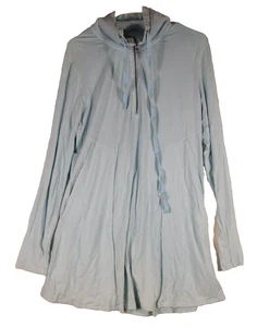 Mod-o-Doc Damen Quarter Zip Hoodie Sweatshirt Tunika Oberteil Langarm Gr. L Blau - Bild 1 von 6