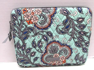 NEW Vera Bradley Tablet Mini iPad E-Reader Zipper Case Paisley Teal Retired - Picture 1 of 6