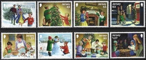 2017 Jersey Sg 2216/2223 A Traditional Christmas MNH - Picture 1 of 2