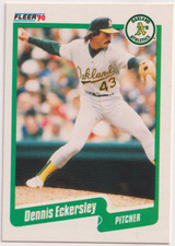 1990 Fleer #6 Dennis Eckersley Oakland Athletics HOF